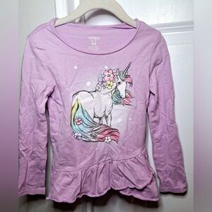 🦄Carter's Unicorn Ruffle Tee (4T/5T)